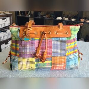 *Host Pick* Dooney & Bourke Madras Plaid Picnic Ants Shoulder Bag